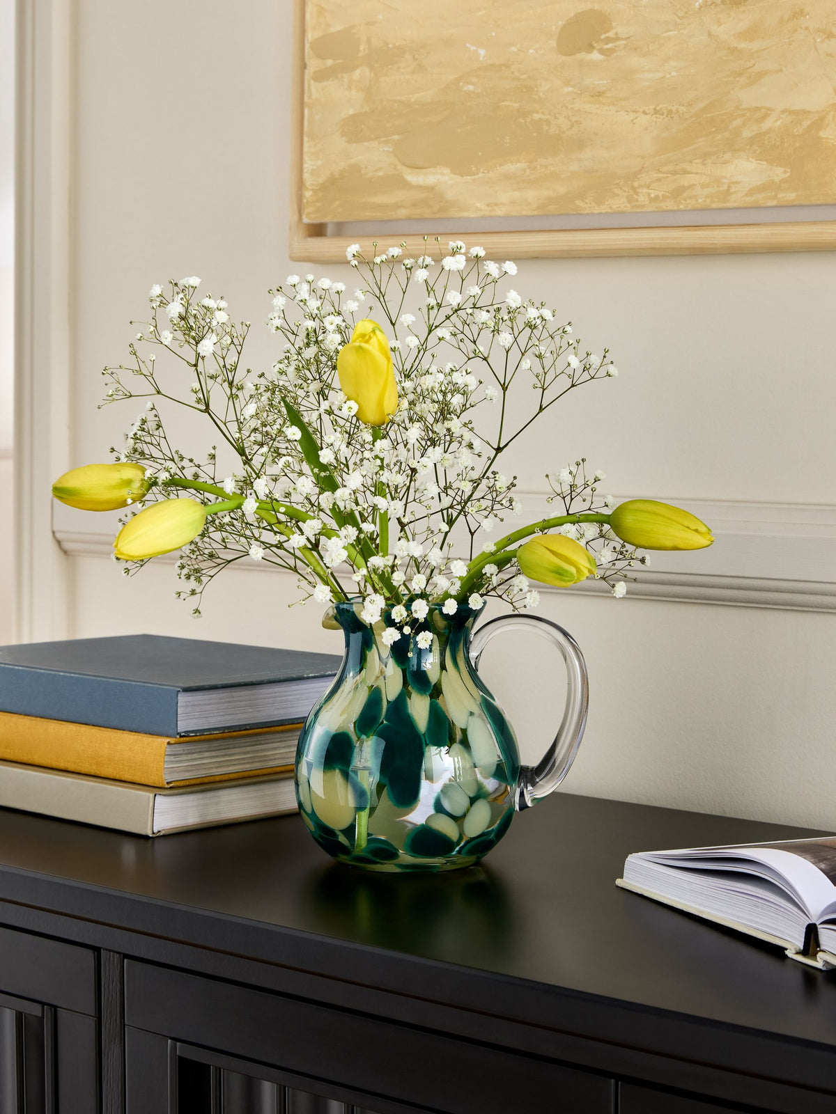 Nina Campbell green confetti jug vase - British product