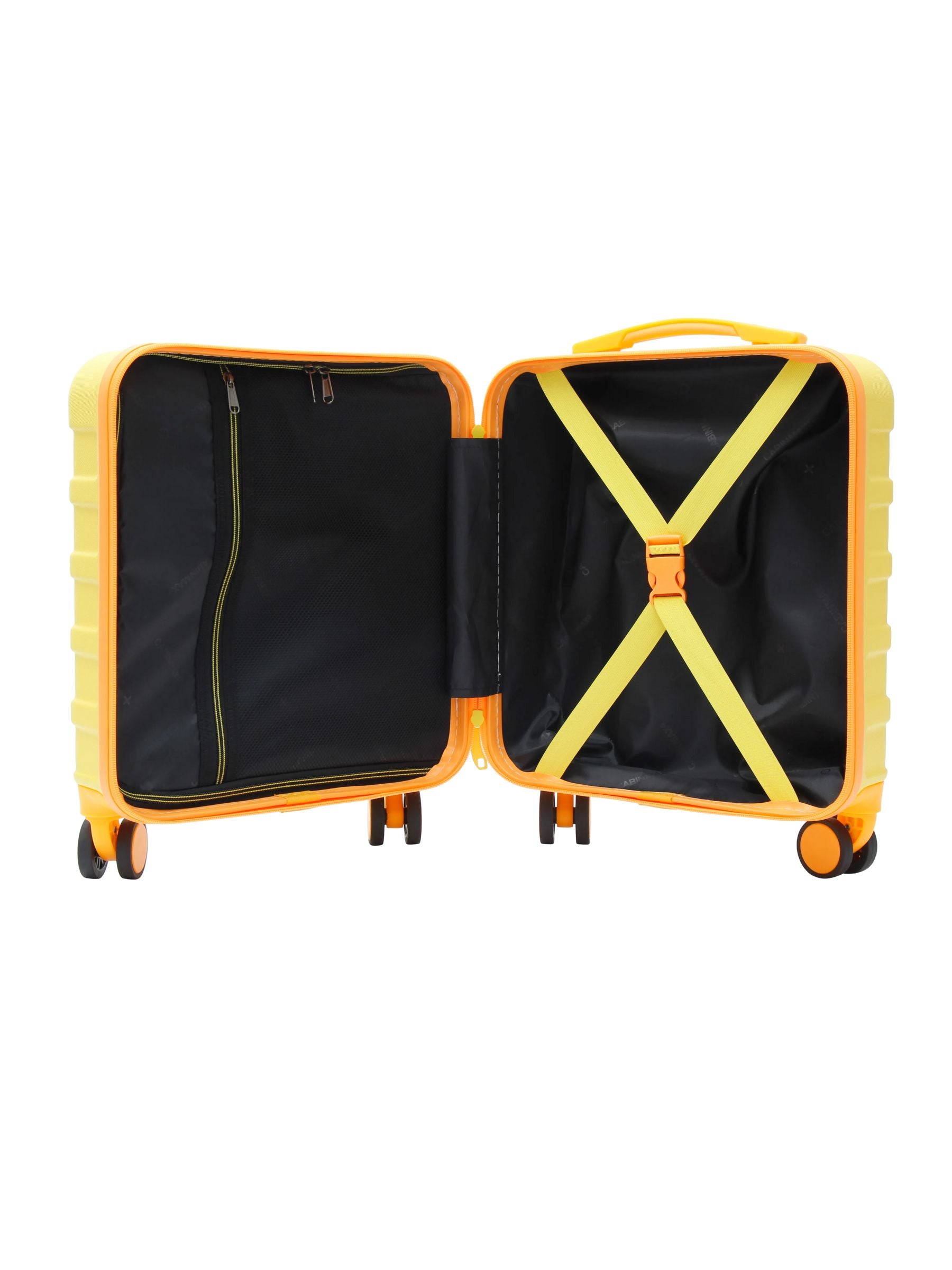 Cabin Max children's underseat suitcase in yellow - British product