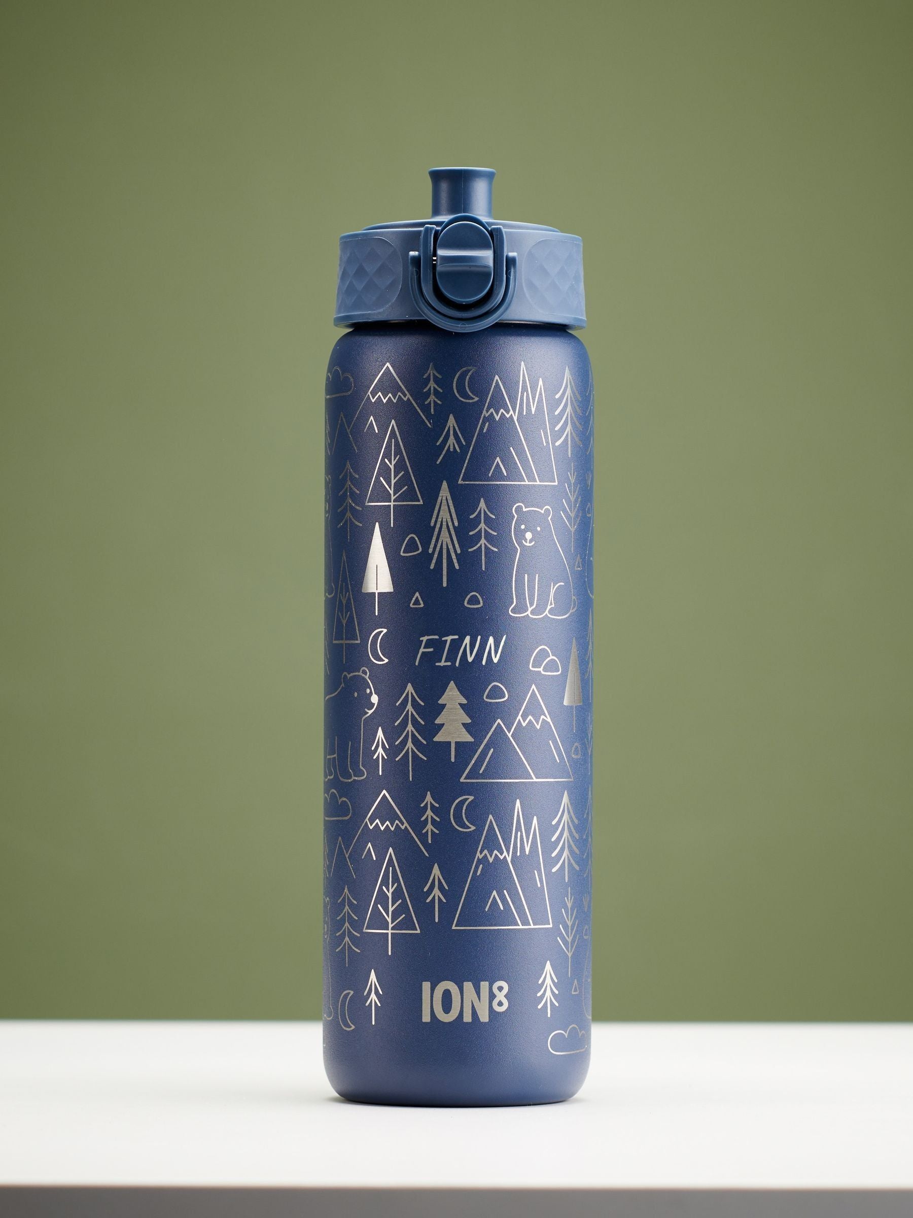 Oakdene personalised mountain ION8 water bottle 600ml (British brand)