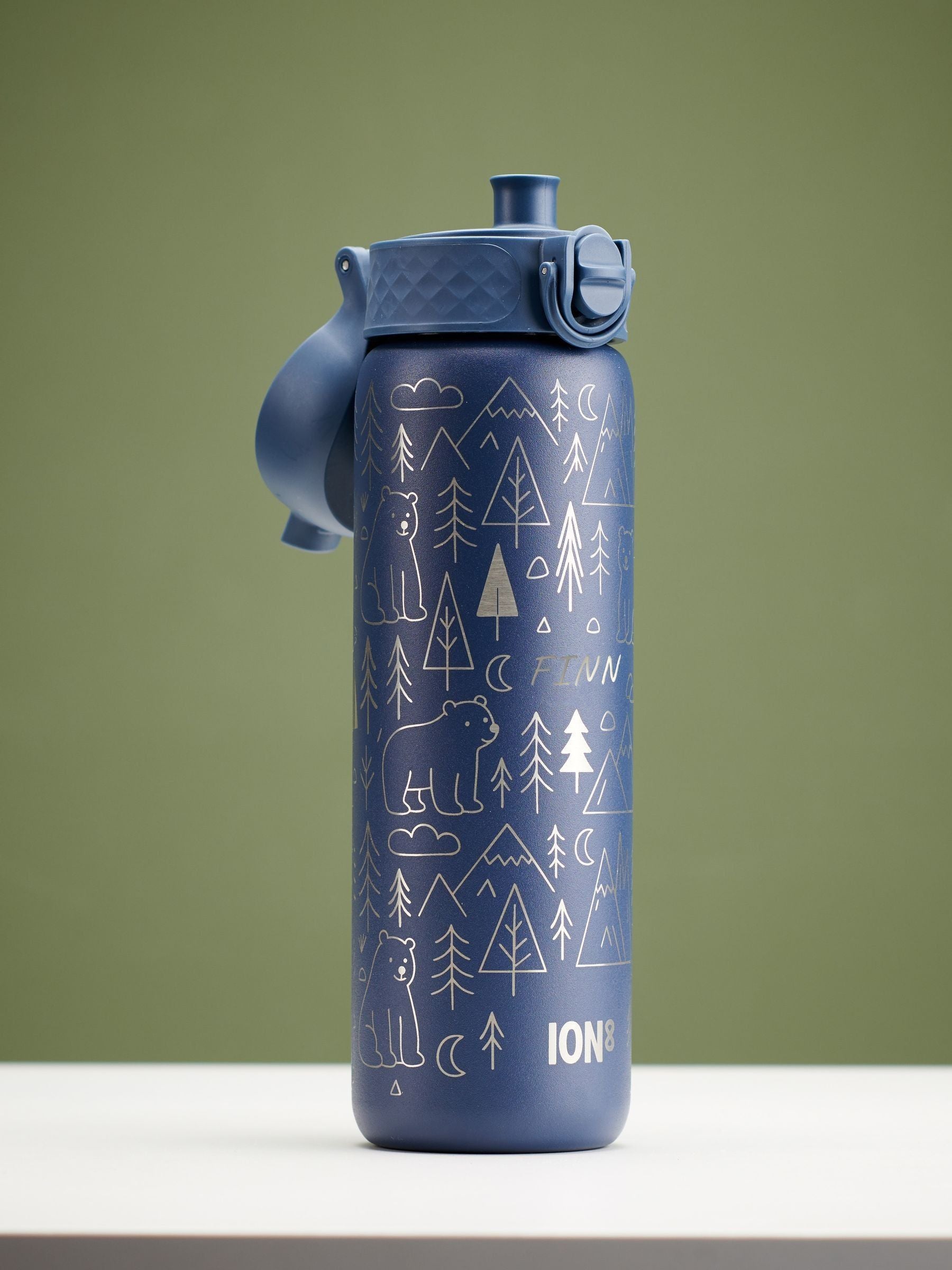 Oakdene personalised mountain ION8 water bottle 600ml (British brand)