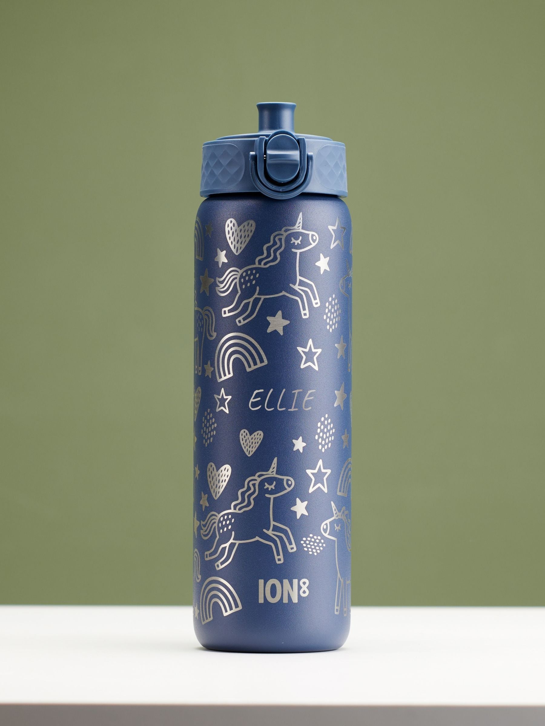 Oakdene Ion8 unicorn water bottle 600ml, imported from the UK