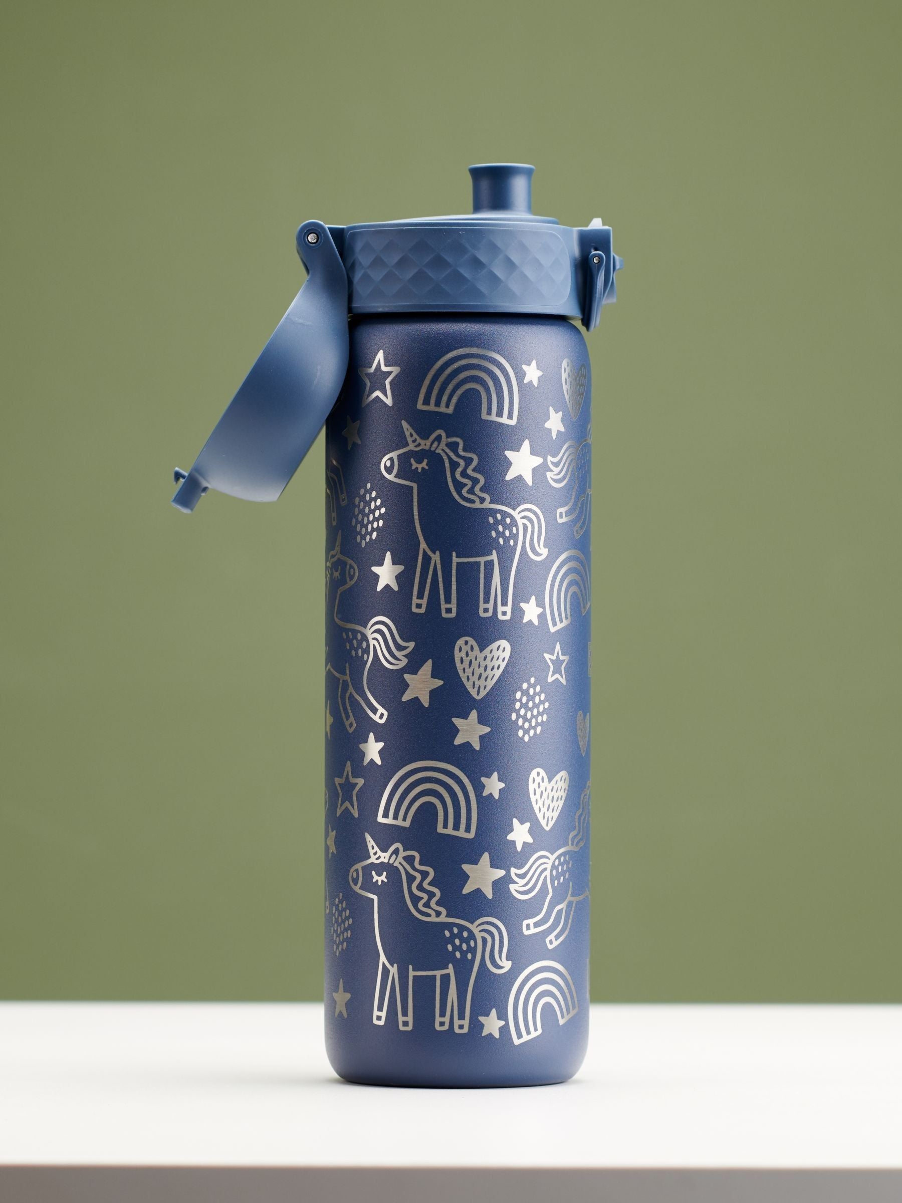 Oakdene Ion8 unicorn water bottle 600ml, imported from the UK