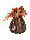 Country Living orange handmade rattan pumpkin decoration 20cm - British product