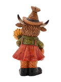 Country Living brown highland cow ornament with sunflowers 23.5cm (British brand)