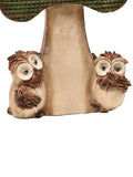 Owl and mushroom garden ornament 42cm - British product