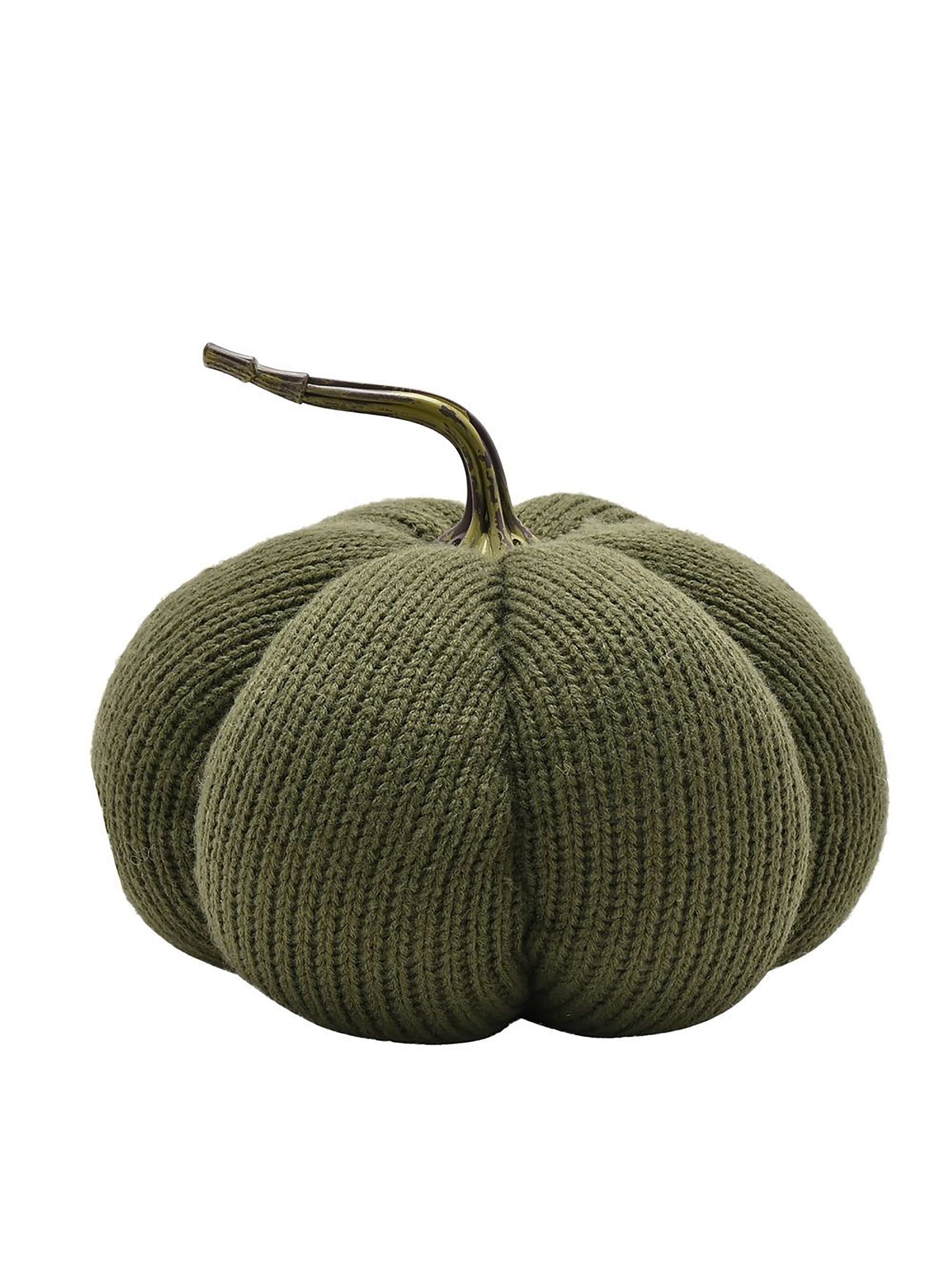Country Living green pumpkin doorstop with stone weight - British product
