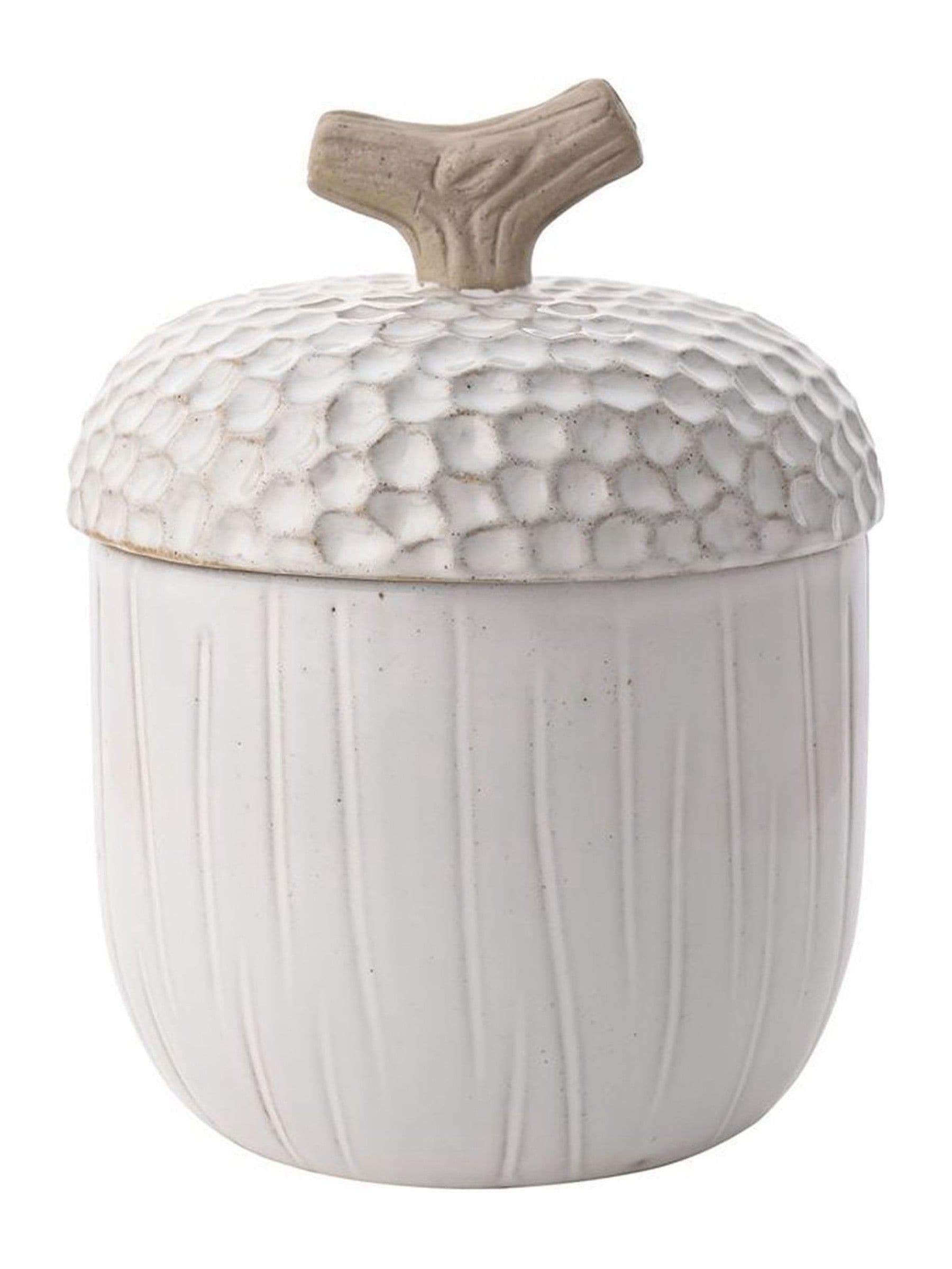 Country Living white large acorn ceramic storage jar - British product