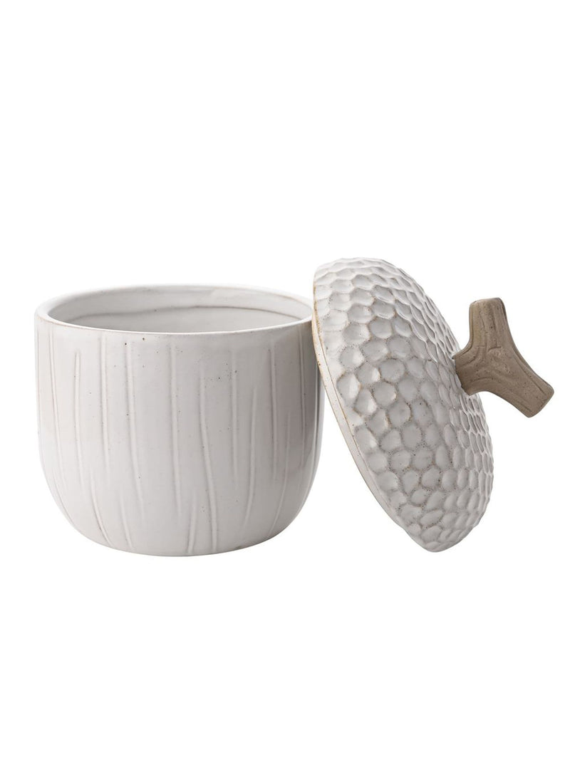 Country Living White Large Acorn Storage Jar
