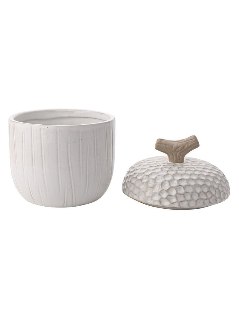 Country Living White Large Acorn Storage Jar