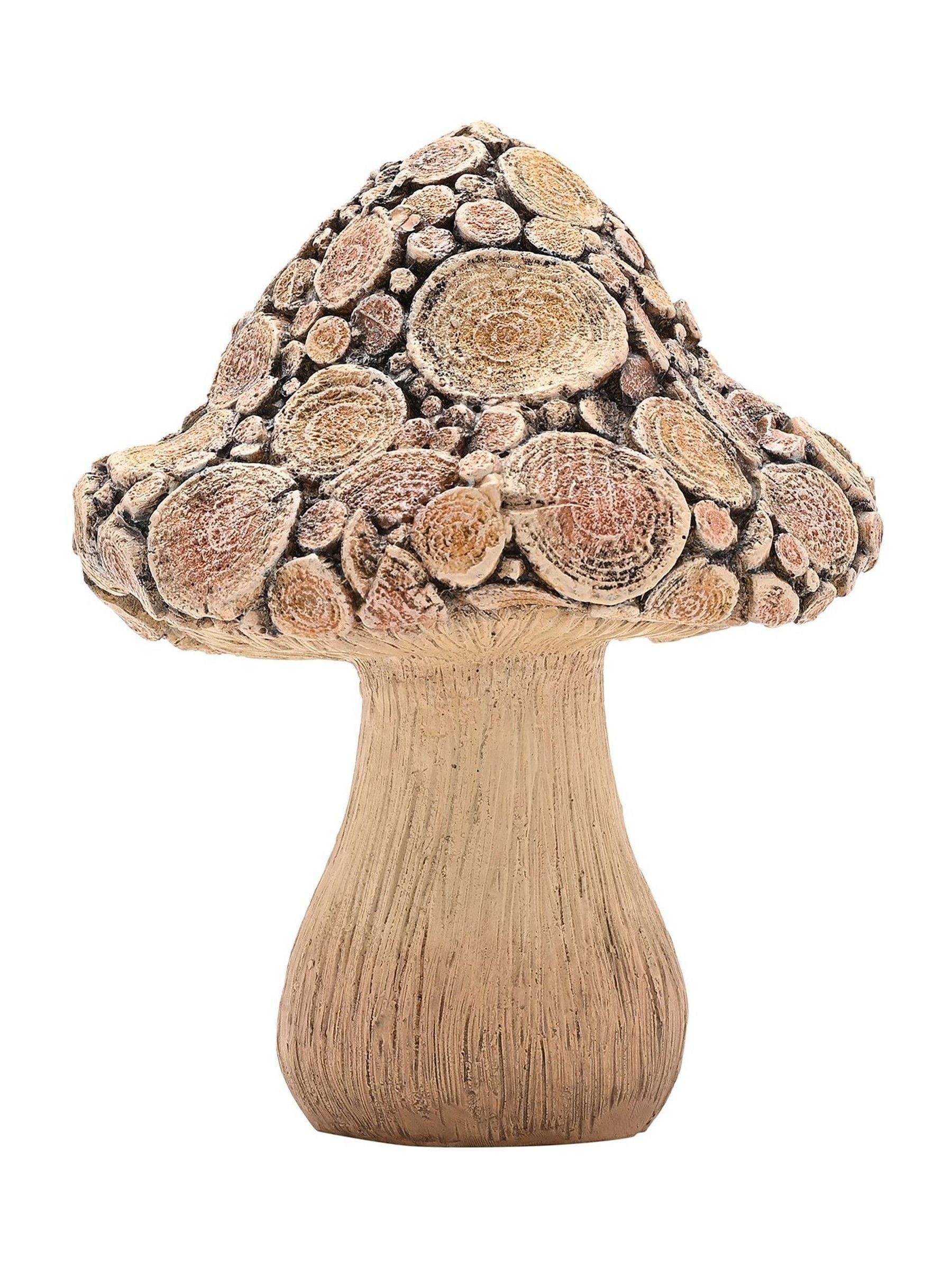 Country Living Brown Wood Effect Charm Mushroom with Log