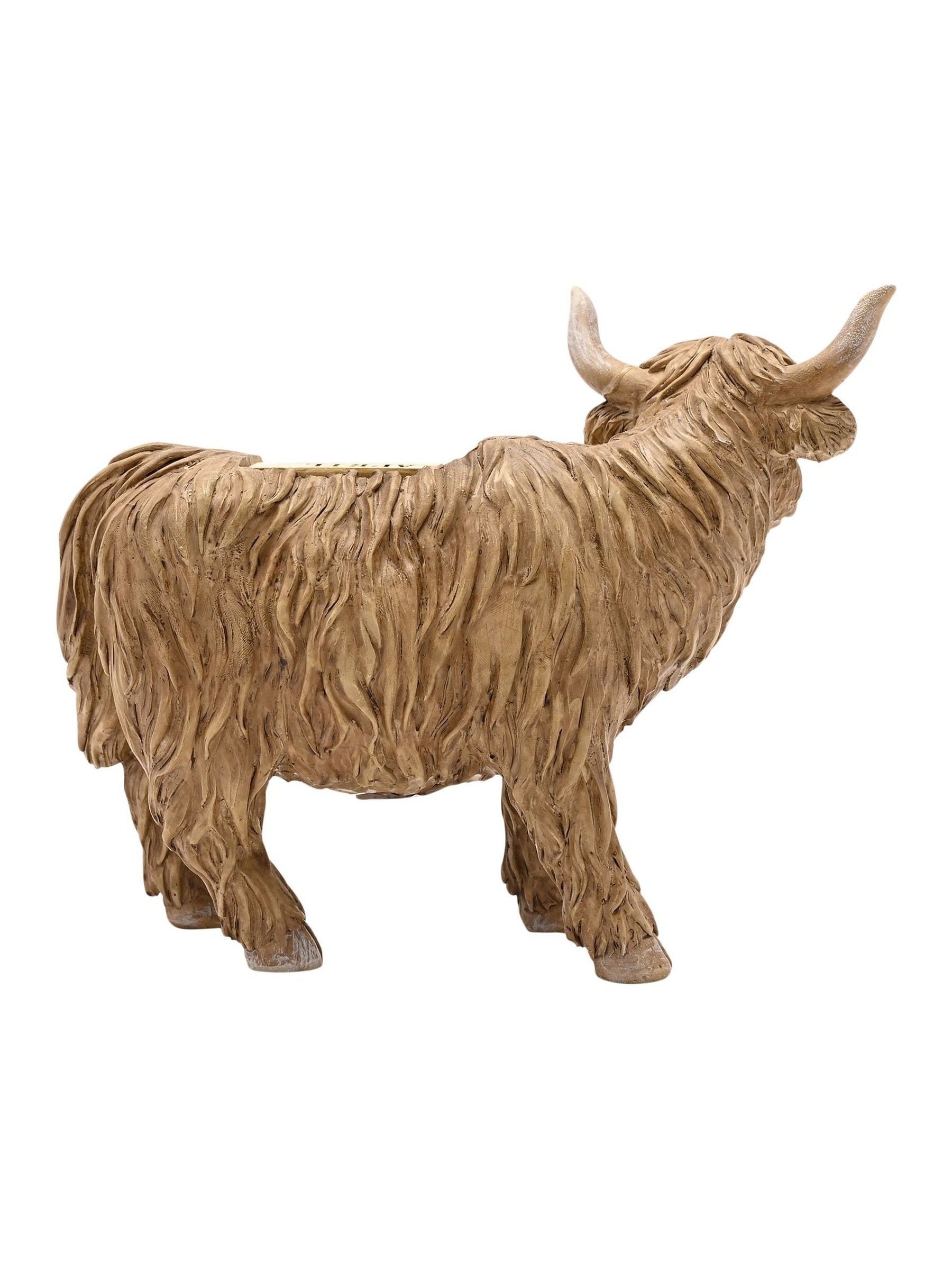 Country Living brown highland cow figurine perpetual calendar - British product