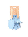 Country Living blue children's trowel fork gloves set, imported from UK
