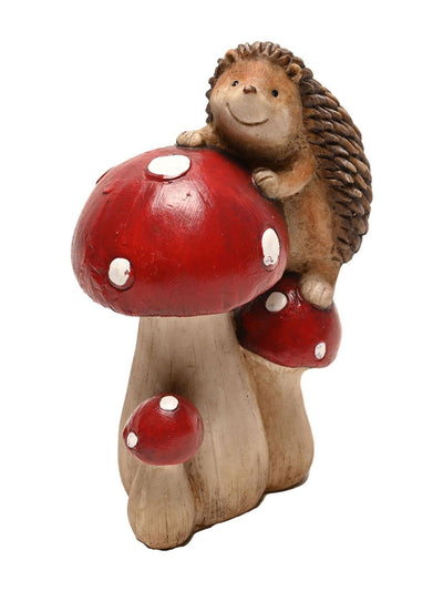 Ornement champignon grimpant hérisson brun Country Living