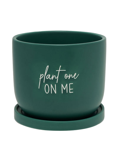 Next Country Living Green One On Me Ceramic Plant Pot- Buy online at McGrocer