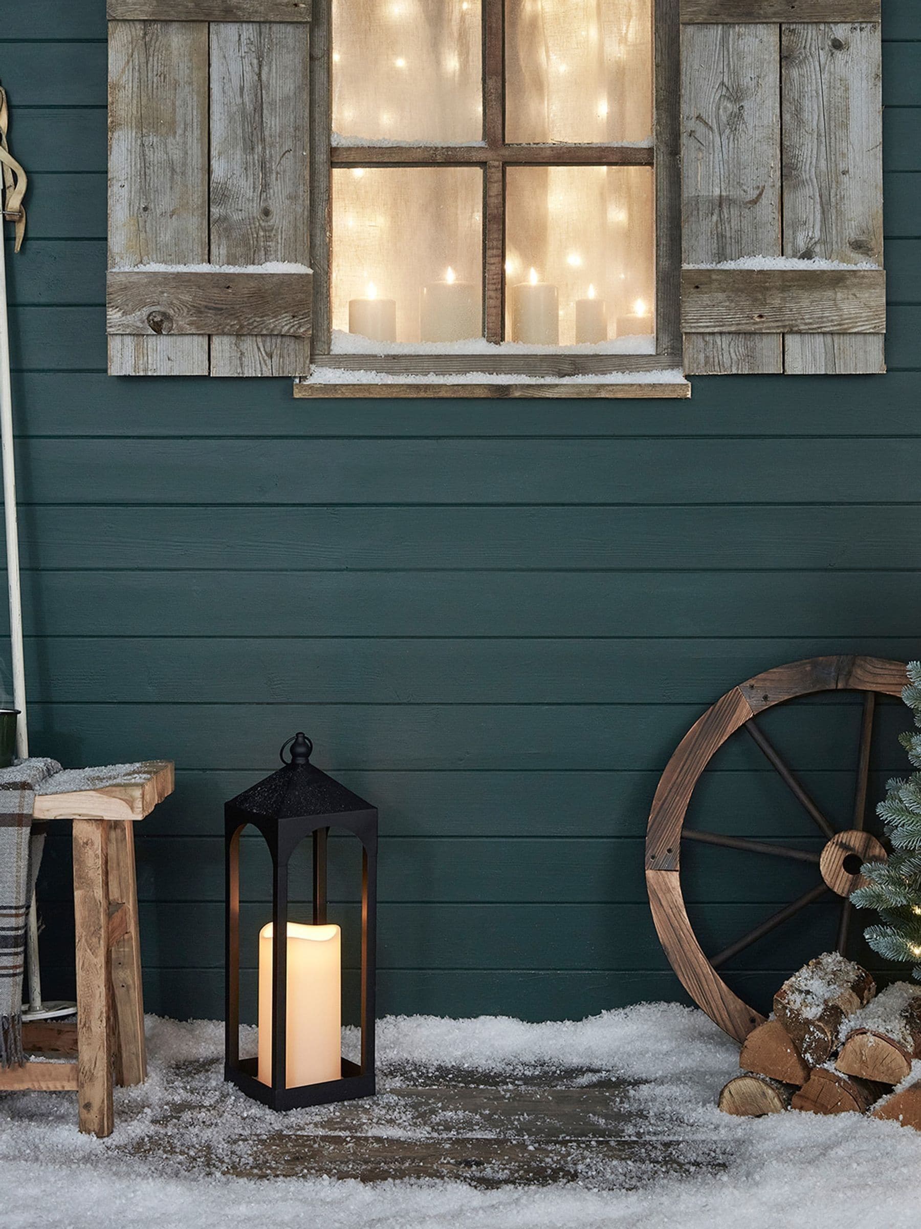 Lights4fun pre lit potted outdoor Christmas tree 90cm - British product