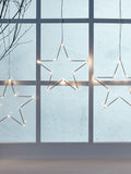 Lights4fun Star Trio Christmas window light with three metal stars, UK version