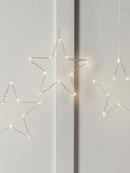 Lights4fun Star Trio Christmas window light with three metal stars, UK version