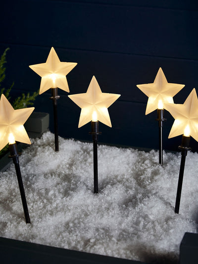 Next Lights4fun Set of 5 Christmas Star Garden Stake Lights- Buy online at McGrocer