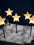 Lights4fun Christmas star garden stake lights set of 5 - British product