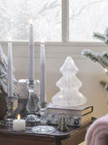 Lights4fun white glass LED Christmas tree decoration - imported from the UK