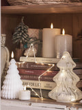Lights4fun white glass LED Christmas tree decoration - imported from the UK