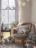Lights4fun white glass LED Christmas tree decoration - imported from the UK