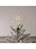 Lights4fun white metal snowflake tree topper 30cm (British brand)
