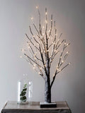 Lights4fun snowy pre lit battery twig tree 65cm - British product