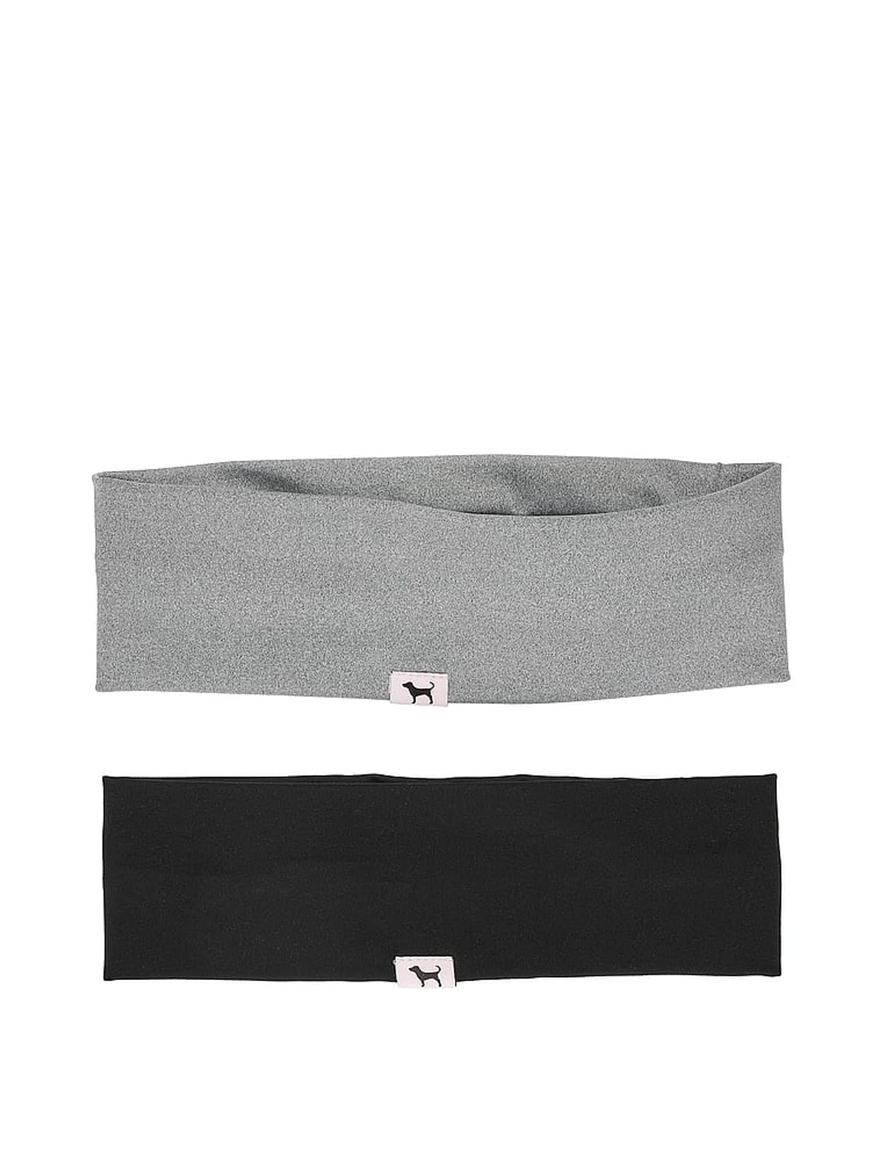 Victoria's Secret pink black grey stretch headband 2 pack (British brand)