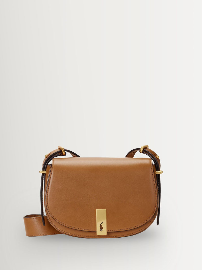 Polo Ralph Lauren brown mini saddle crossbody bag, UK version
