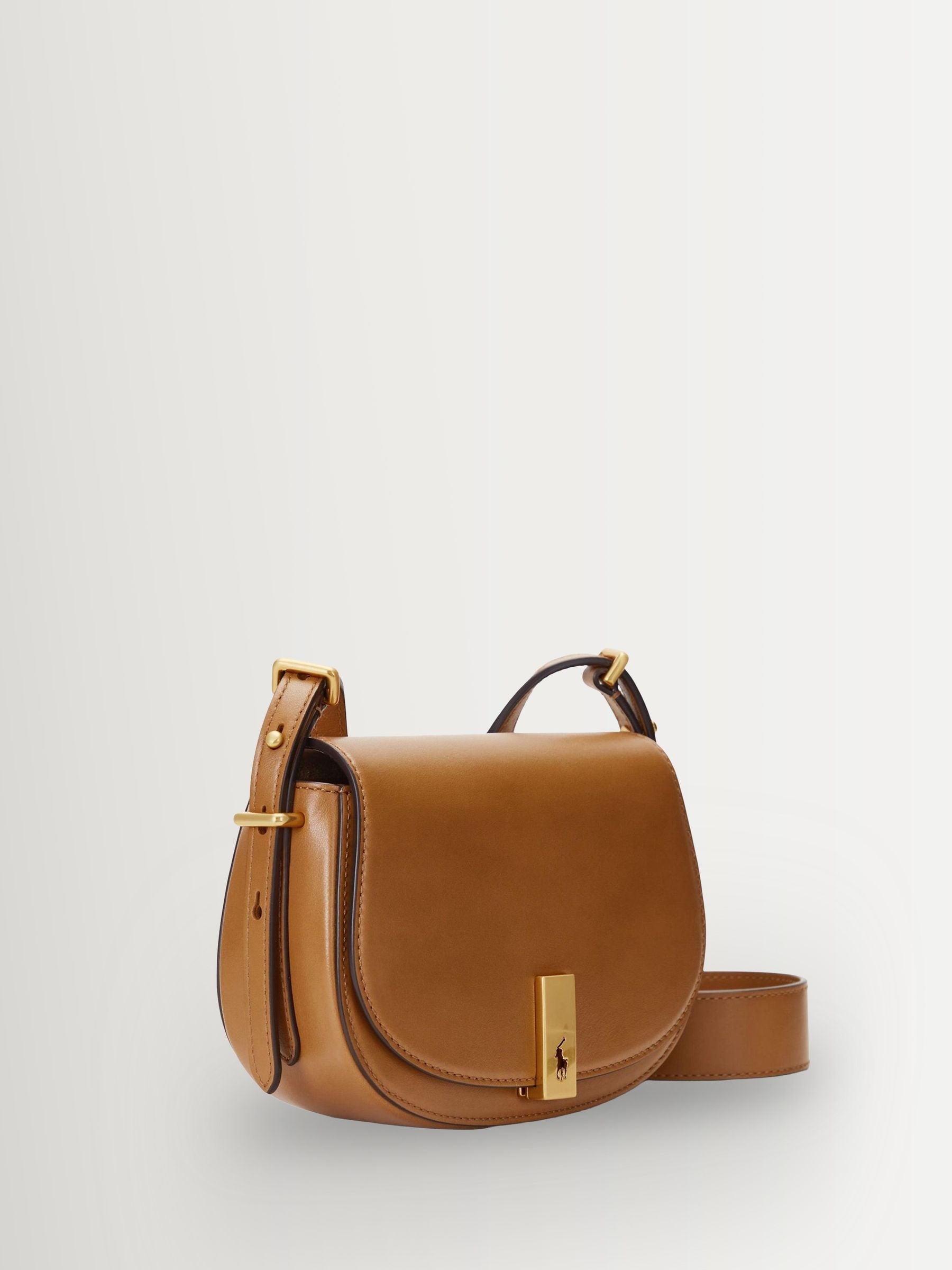 Polo Ralph Lauren brown mini saddle crossbody bag, UK version