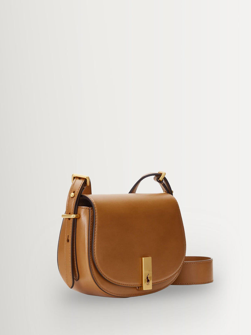 Polo Ralph Lauren brown mini saddle crossbody bag, UK version