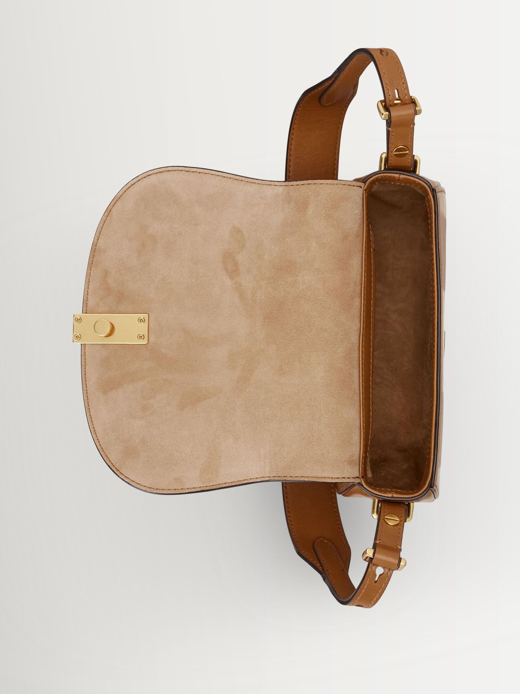 Polo Ralph Lauren brown mini saddle crossbody bag, UK version