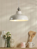 Laura Ashley White Pussy Willow 3 Light Semi Flush Ceiling Light