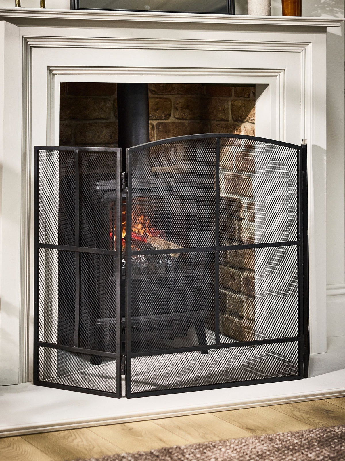 Dibor black window pane fire guard, UK version