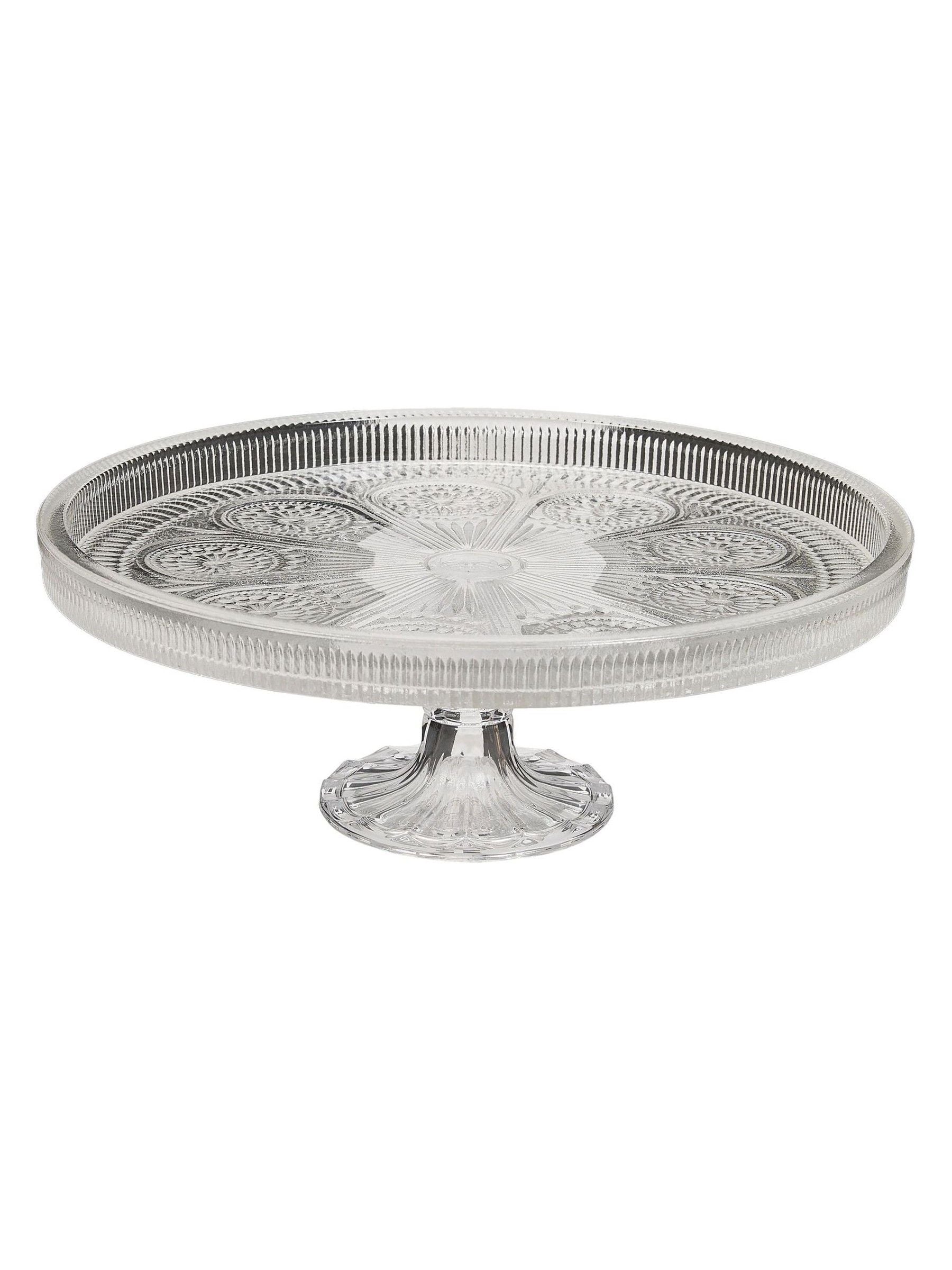Dibor clear glass cake stand 30cm (British brand)