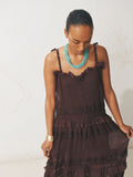 Turquoise beaded multilayer necklace gold accents - British product
