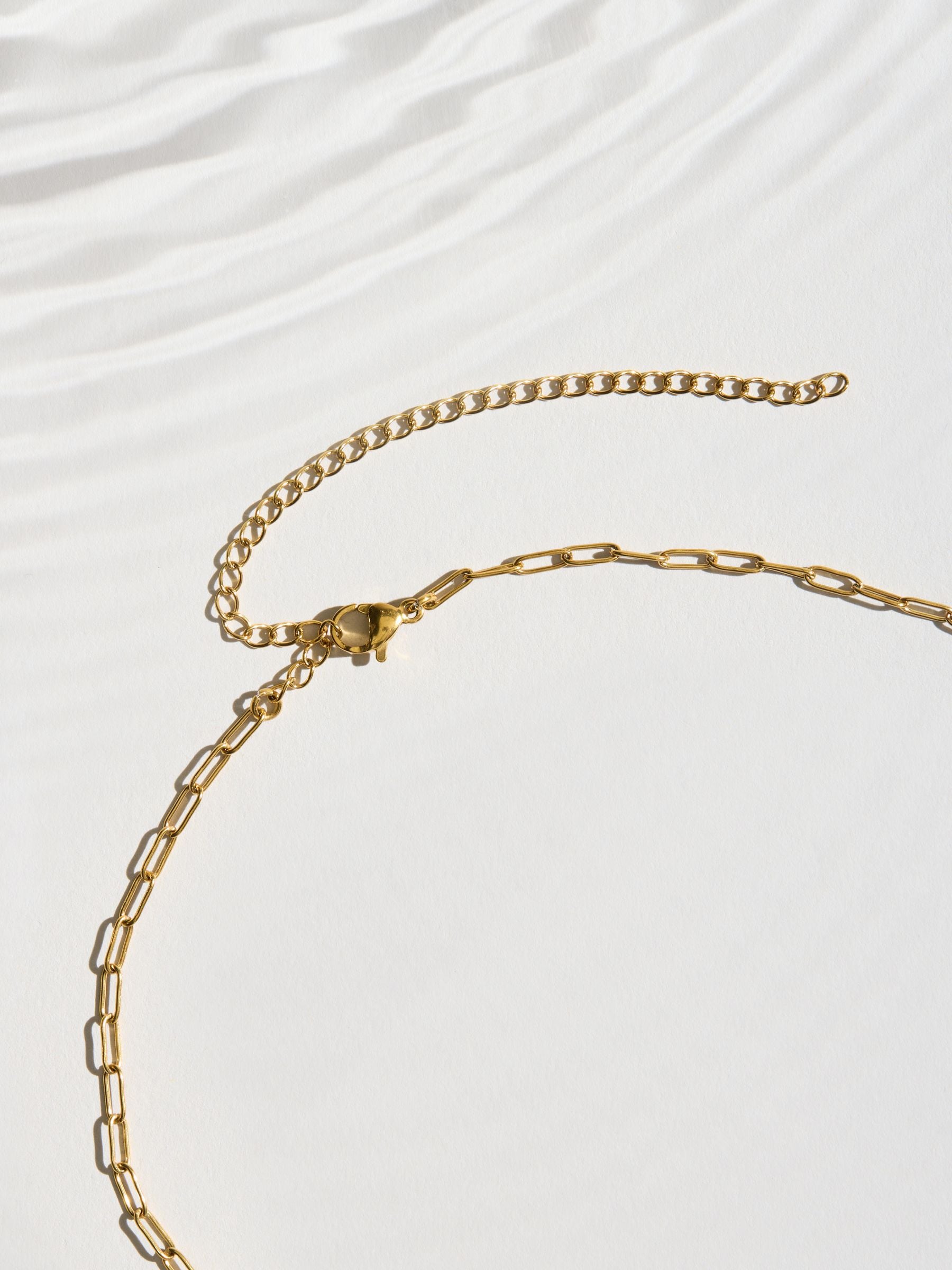 gold tone semi-precious stone necklace, UK version