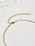 gold tone semi-precious stone necklace, UK version