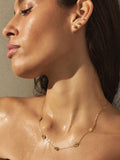 Hammered disc choker gold tone stainless steel (British brand)