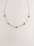 Hammered disc choker gold tone stainless steel (British brand)