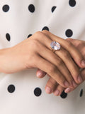 Statement ring gold tone sparkle, imported from the UK