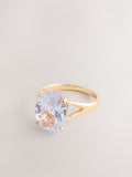Statement ring gold tone sparkle, imported from the UK