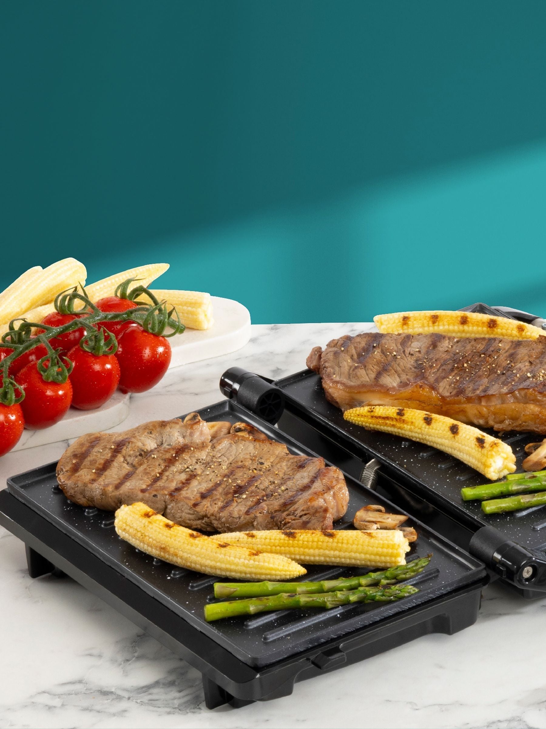 Daewoo stainless steel mini panini press, imported from the UK