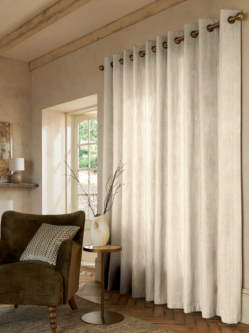 Next Natural Stitch Stripe made to measure curtains (British brand)