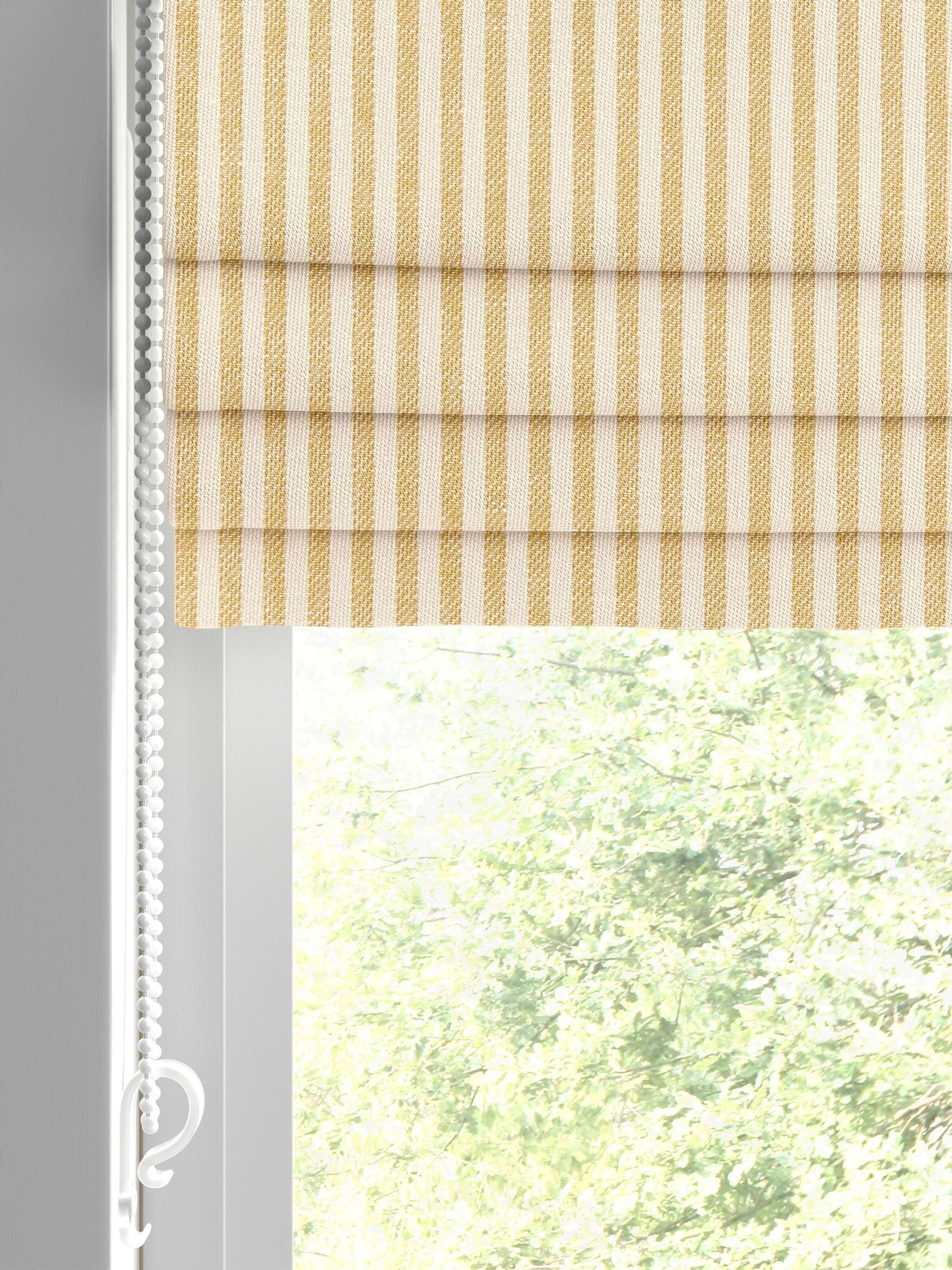 Next yellow stitch stripe roman blind made to measure - British product