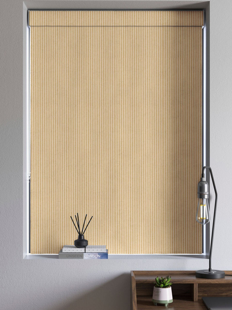 Next yellow stitch stripe roman blind made to measure - British product