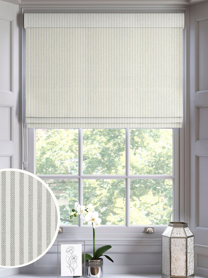 Next blue stitch stripe roman blind made to measure - British product
