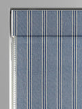 Meliora blue wide striped roman blind - British product