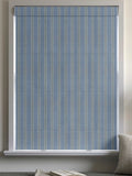 Meliora blue wide striped roman blind - British product